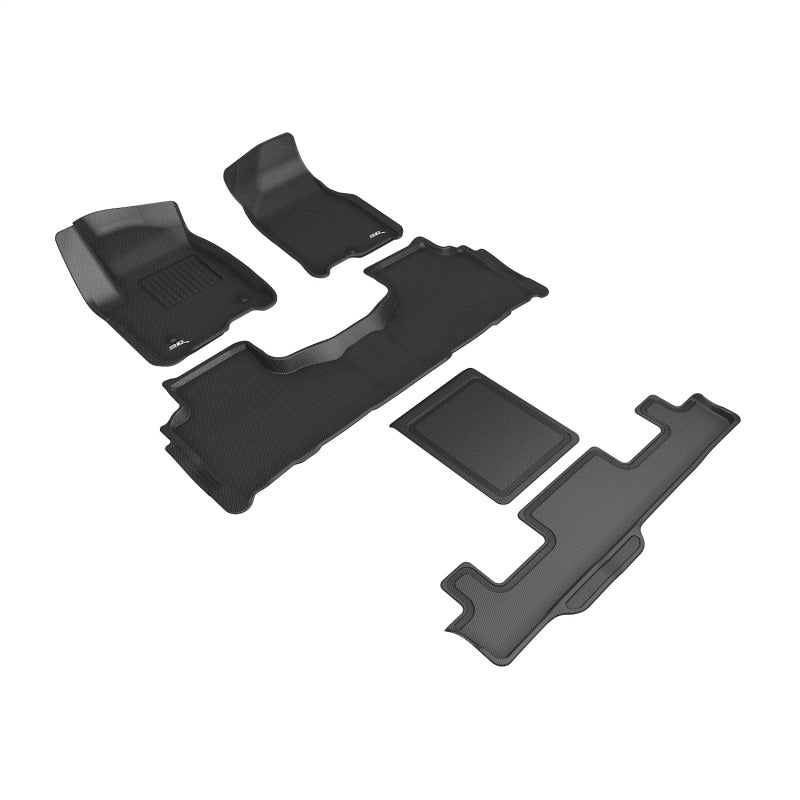 3D MAXpider Kagu Front, Rear & 3rd Row Floor Mats for 2021-2024 GMC Yukon