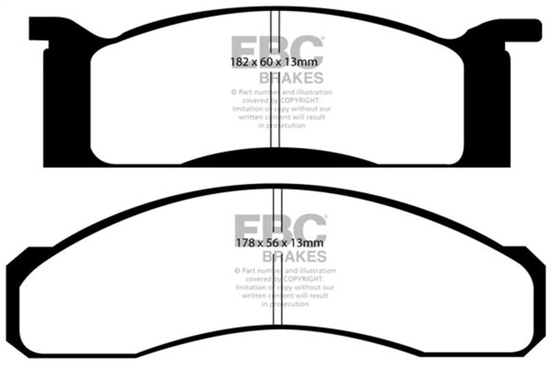 EBC 70 Ford Fairlane 4.1 Redstuff Front Brake Pads DP31158C