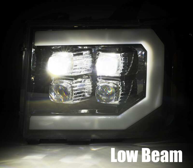 AlphaRex 880609 07-13 GMC 1500 HD NOVA LED Projector Headlight Plank Style Gloss Black w/Activation Light/Sequential Signal/DRL