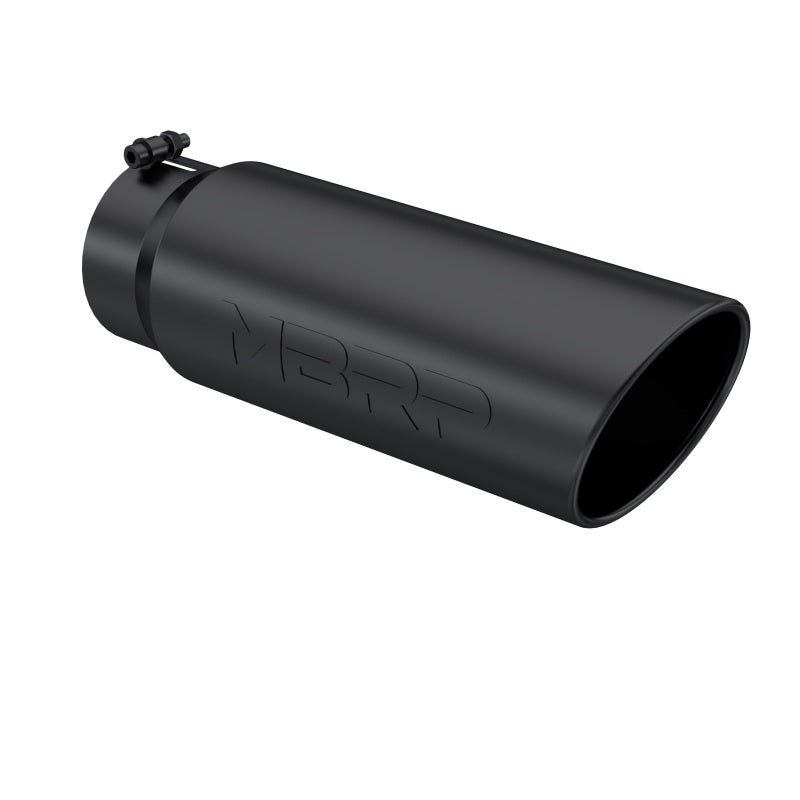MBRP T5125BLK Black Finish 5in Inlet 18in Length 6in Outer Diameter Angled Rolle...