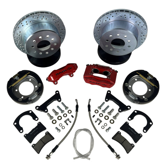 Baer Brakes Rear Ends w/ Ford 9in Torino Bearing Housing Ends 11in SS4 Rear SDZ Brake Kit - Silver