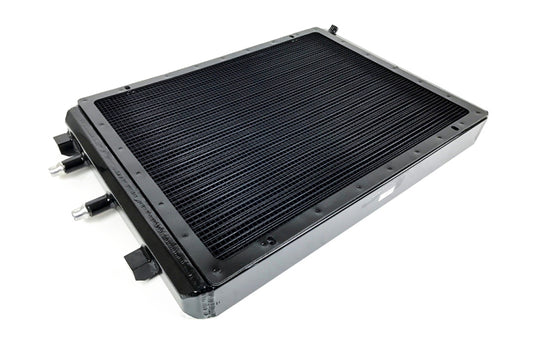 CSF 8075V Heat Exchanger w/Rock Guard - Black for 2014+ BMW M3