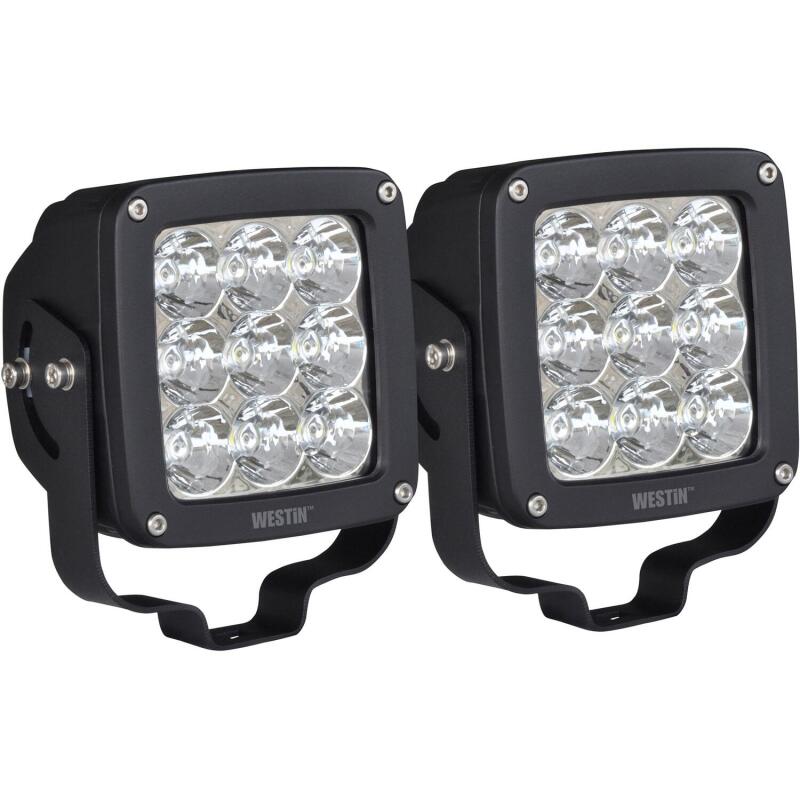 Westin 09-12219B-PR Axis LED Auxiliary Light 4.5 inch x 4.5 inch Square Flood Black
