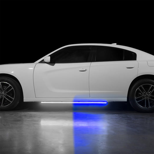 Putco for 2011-2022 Dodge Charger Police Pursuit Blade Rocker Kits Sideliners - Amber/White