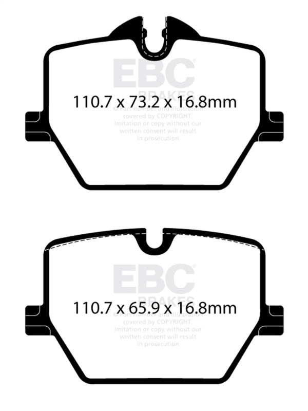 EBC Racing 2020+ Toyota GR Supra 2.0L/3.0L (w/13.6in Rear Rotor) RP-1 Race Rear Brake Pads DP82415RP1