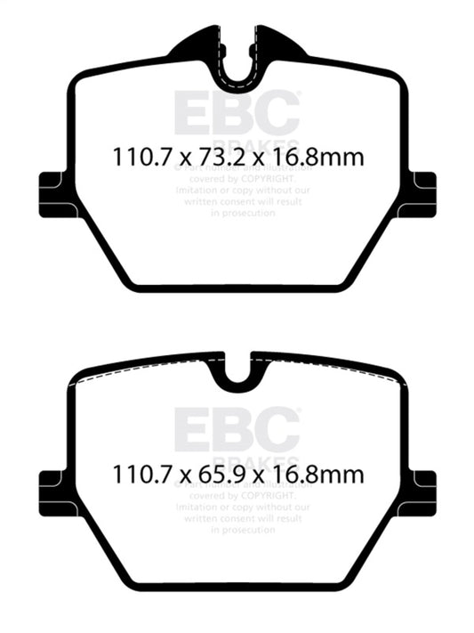 EBC Racing 2020+ Toyota GR Supra 2.0L/3.0L (w/13.6in Rear Rotor) RP-1 Race Rear Brake Pads DP82415RP1