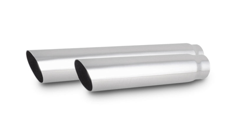 Vibrant 4in Round SS Truck/SUV Exhaust Tip (Single Wall Angle Cut) - 3in inlet