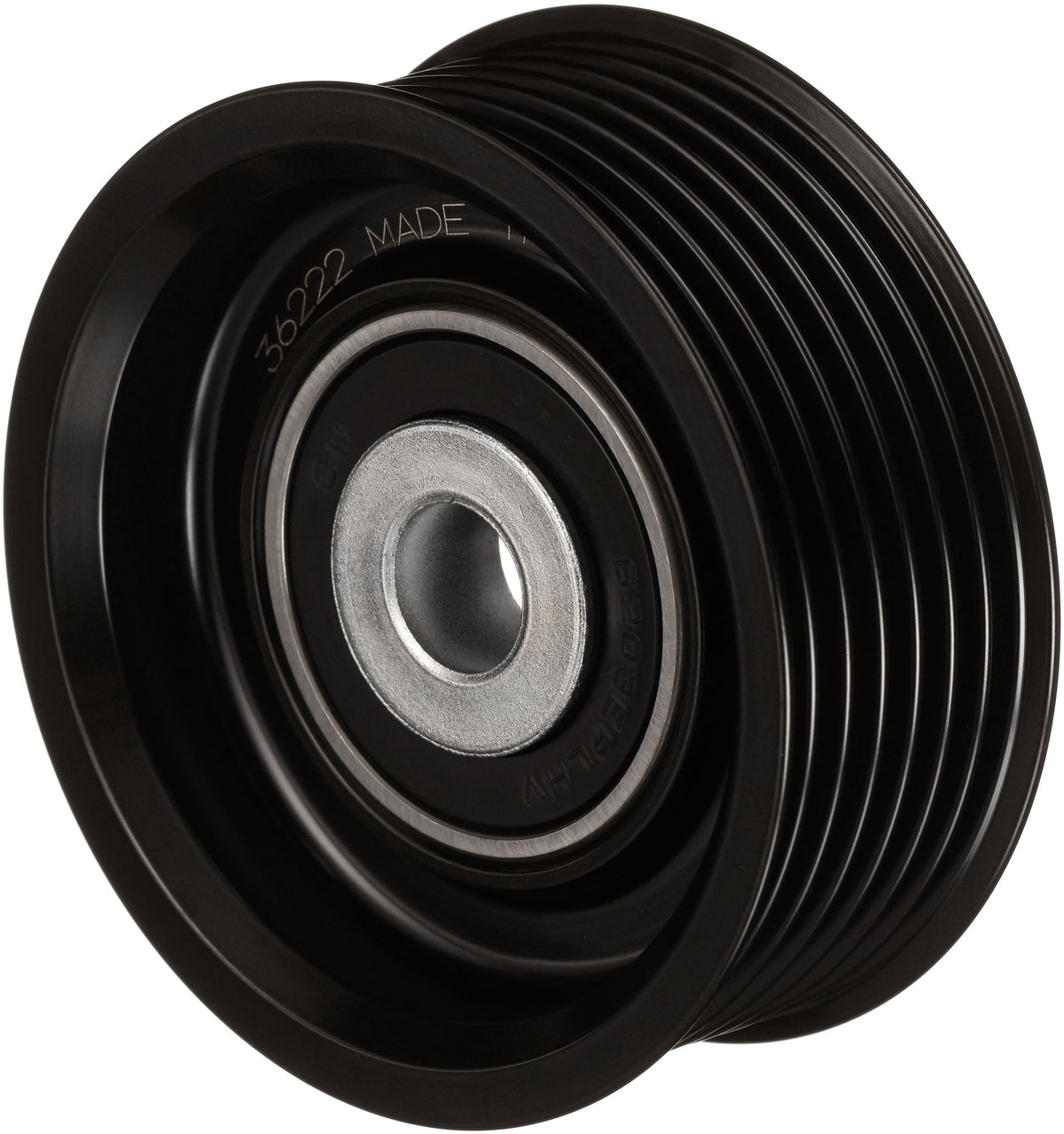 Gates 36222 Steel 7-Groove Flanged Idler Pulley for 2005-2019 Nissan Frontier