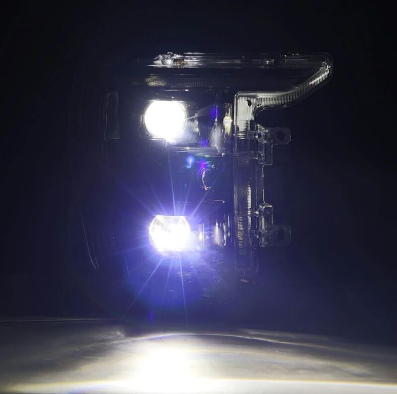 AlphaRex 880169 21-22 Ford F150 Luxx-Series Projector Headlights Alpha-Black w/Activation Light/Sequential Signal