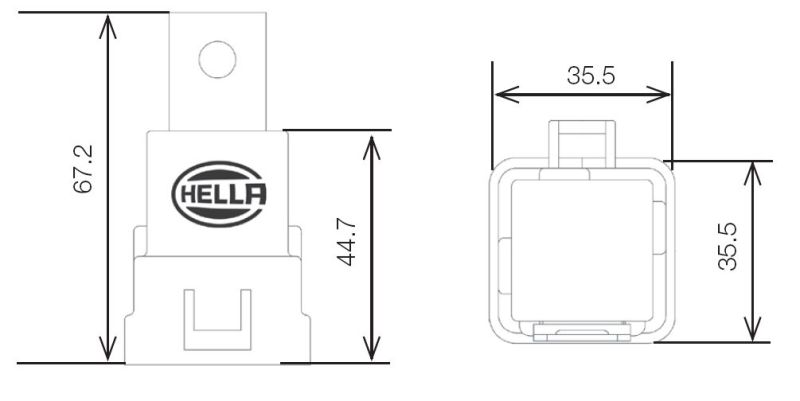 HELLA 007794301 Relay 12V 20/40A SPDT with Resistor Weatherproof Bracket
