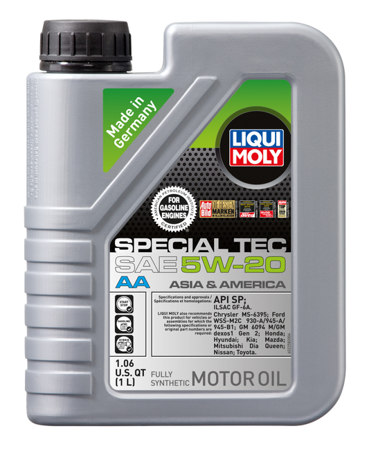 LIQUI MOLY 1L Special Tec AA Motor Oil SAE 5W-20 (2258) - Pack of 6
