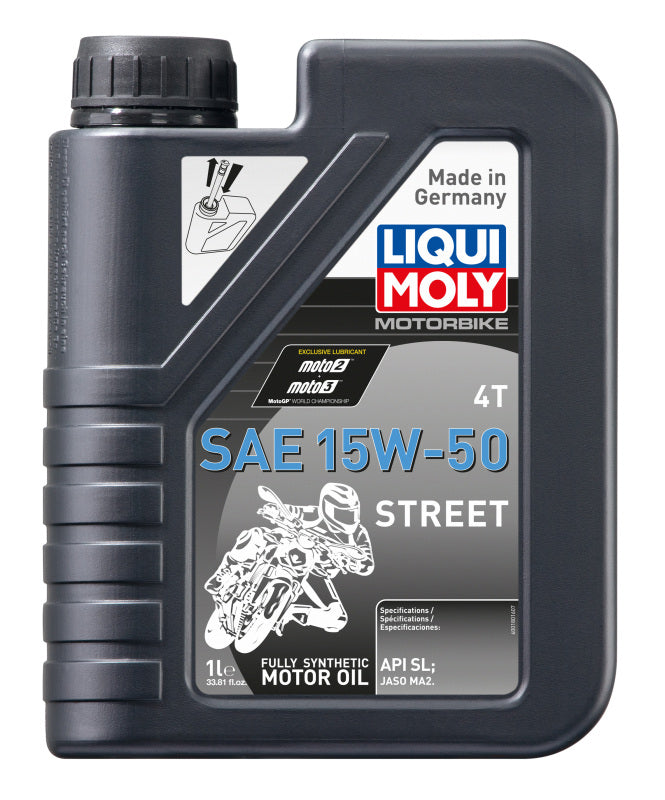 LIQUI MOLY 1L Motorbike 4T SAE 15W-50 Street (20058) - Pack of 6