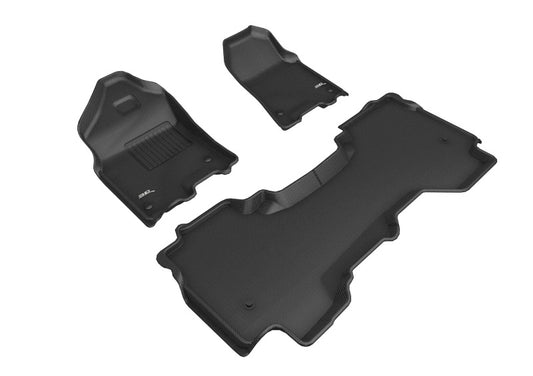 3D MAXpider Kagu Front & Rear Floor Mats for 2019-2024 Ram 1500 (Quad Cab, Bucket Front Row)
