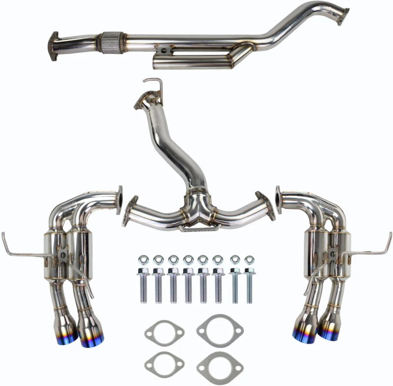 Invidia HS22WRXGM4ST 22-Up Subaru WRX Gemini R400 Quad Titanium tip Cat-back Exhaust