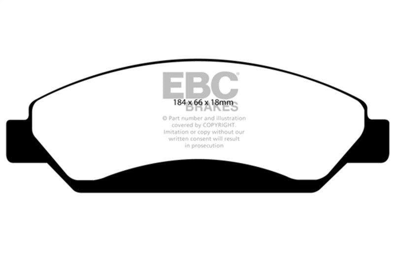 EBC 07 Cadillac Escalade 6.2 2WD Greenstuff Front Brake Pads DP61742