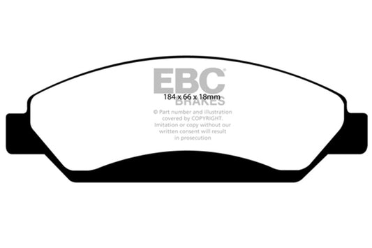 EBC 07 Cadillac Escalade 6.2 2WD Greenstuff Front Brake Pads DP61742