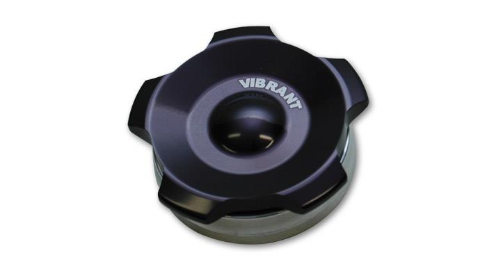 Vibrant 2.75in OD Aluminum Weld Bungs w/Anodized Black Aluminum Threaded Cap