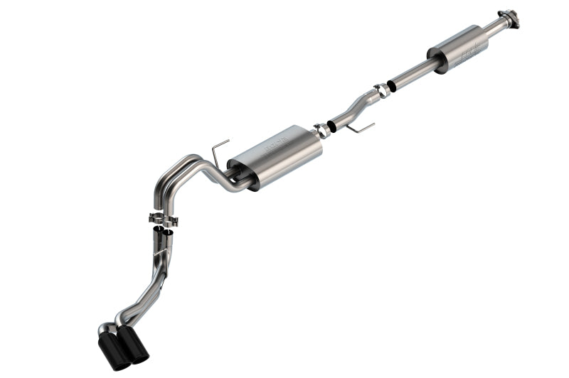 Borla 140873BC F-150 2021 5.0L 4dr CC SB EC STB Lariat/KR/Pltnm/LTD 3/2.25 DSE Cat-Back Touring BLK CHR Tips - #140873BC