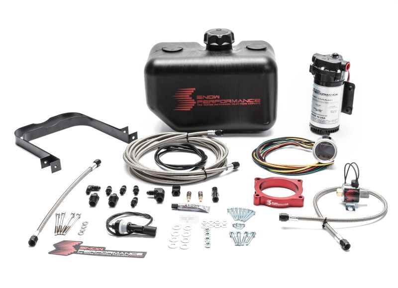 Snow Performance SNO-2134-BRD for 15-17 Mustang EcB Stage 2 Boost Cooler Water Injection Kit (SS Braided Line & 4AN)