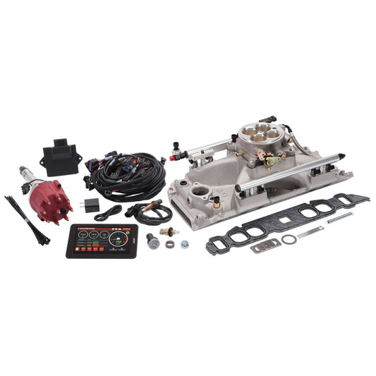 Edelbrock 35840 Pro Flo 4 EFI System Sequential Port BBC Oval Port 850 Max HP 60lb/hr Satin Finish
