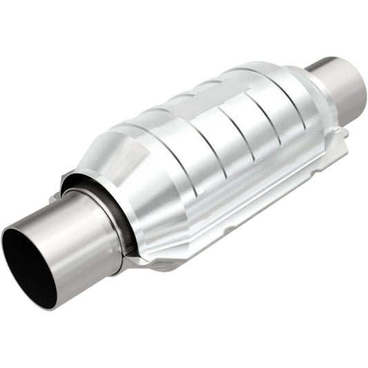 MagnaFlow 51205 Conv Univ 2.25in Inlet/Outlet Center/Center Round 9in Body L x 5.125in W x 13in Overall L - #51205