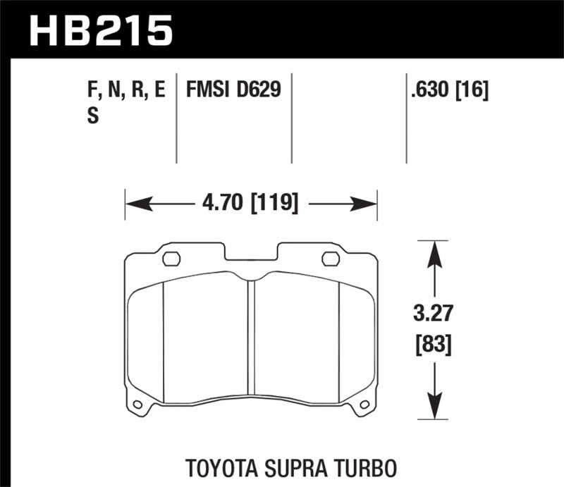 Hawk Performance HB215S.630 HT-10 Motorsport Brake Pads