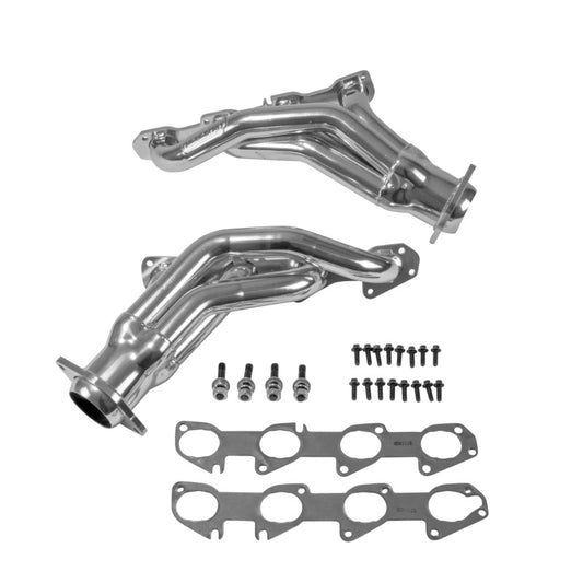 BBK Performance 40130 Shorty Tuned Length Headers 1-7/8 Silver Ceramic for 2005-2010 Chrysler 300, Dodge Charger / Challenger / Magnum SRT8 (6.1L Hemi) Excluding AWD