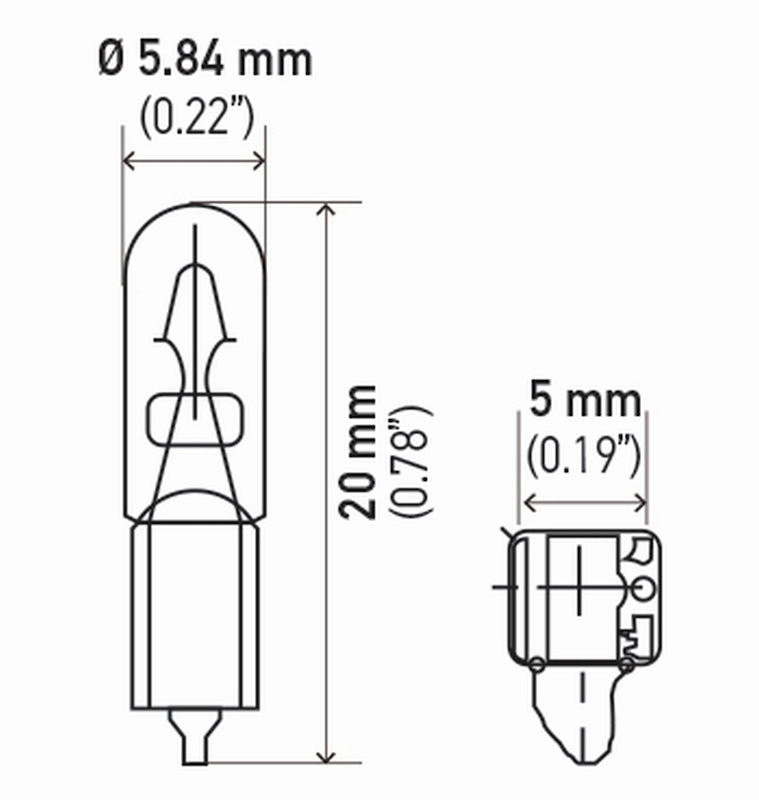 HELLA 2721TB 2721 12V 12W W2x4.6d T15 Bulbs Pair