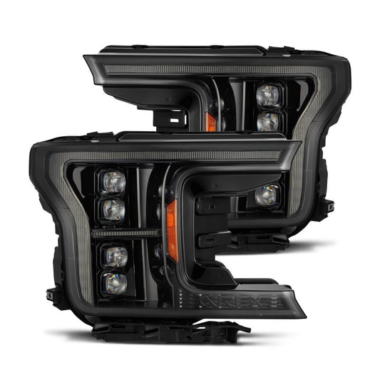 AlphaRex 880249 18-20 Ford F-150 NOVA LED Projector Headlight Alpha Black (14th Gen G2 Style)