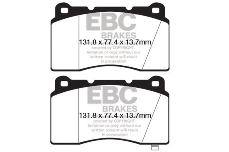 EBC 09+ Hyundai Genesis Coupe 2.0 Turbo (Brembo) Yellowstuff Front Brake Pads DP42147R