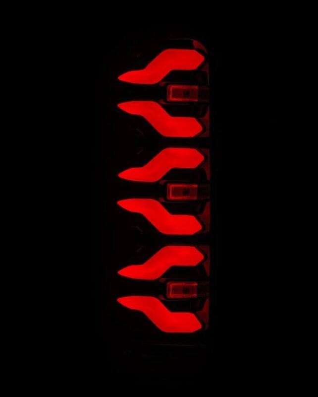 AlphaRex 658007 87-96 Ford Bronco/F-150 Luxx-Series LED Tail Lights - Black Red