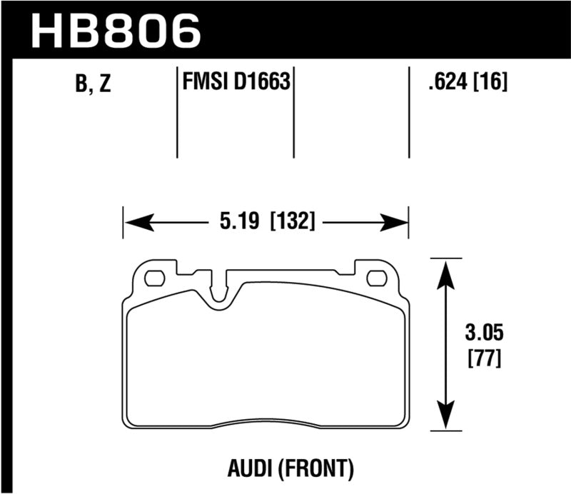 Hawk Performance HB806B.624 HPS 5.0 Street Brake Pads