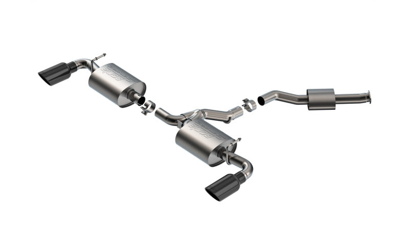 Borla 141010BC 19-25 Toyota RAV4 Hybrid 2.25 S-Type Cat Back Exhaust - Black Chrome - #141010BC