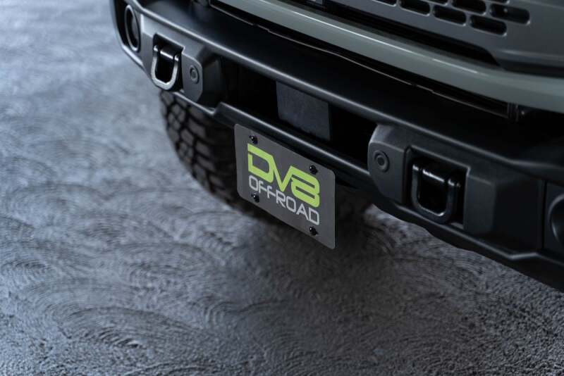 DV8 Offroad 21-23 Ford Bronco Capable Bumper Front License Plate Mount - #LPBR-04