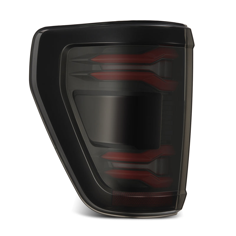 AlphaRex 653050 21-23 Ford F-150 LUXX LED Taillights - Black Red with BLIS