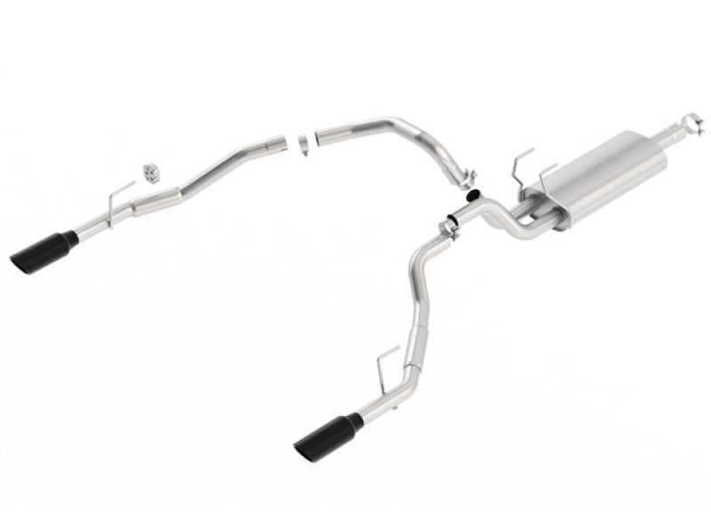 Borla 140308BC 09-17 Dodge Ram 1500 5.7L V8 3in to Dual 2.5in Single Round Rolled Angle-Cut S-type Exhaust - #140308BC