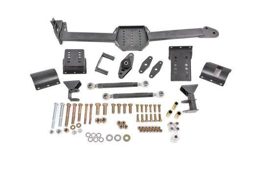 BMR 05-14 S197 Mustang Body Mount Watts Link Rod End/Poly w/ Adj. Axle Clamps (Rod Ends) - Black Hammertone