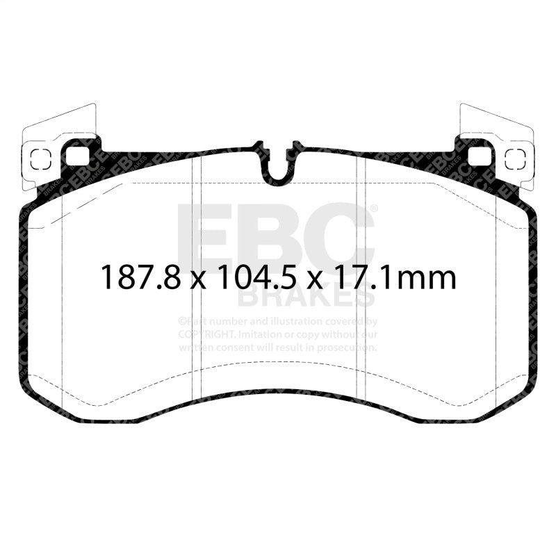 EBC 2018+ Mercedes-Benz G63 AMG (BM463) 4.0TT Yellowstuff Front Brake Pads DP42409R