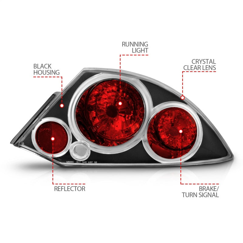 ANZO 2000-2005 Mitsubishi Eclipse Taillights