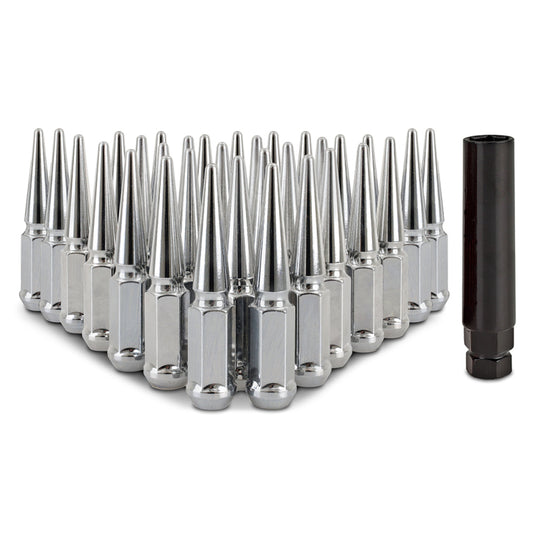 Mishimoto Mishimoto Steel Spiked Lug Nuts M14 x 1.5 32pc Set Chrome - #MMLG-SP1415-32CH