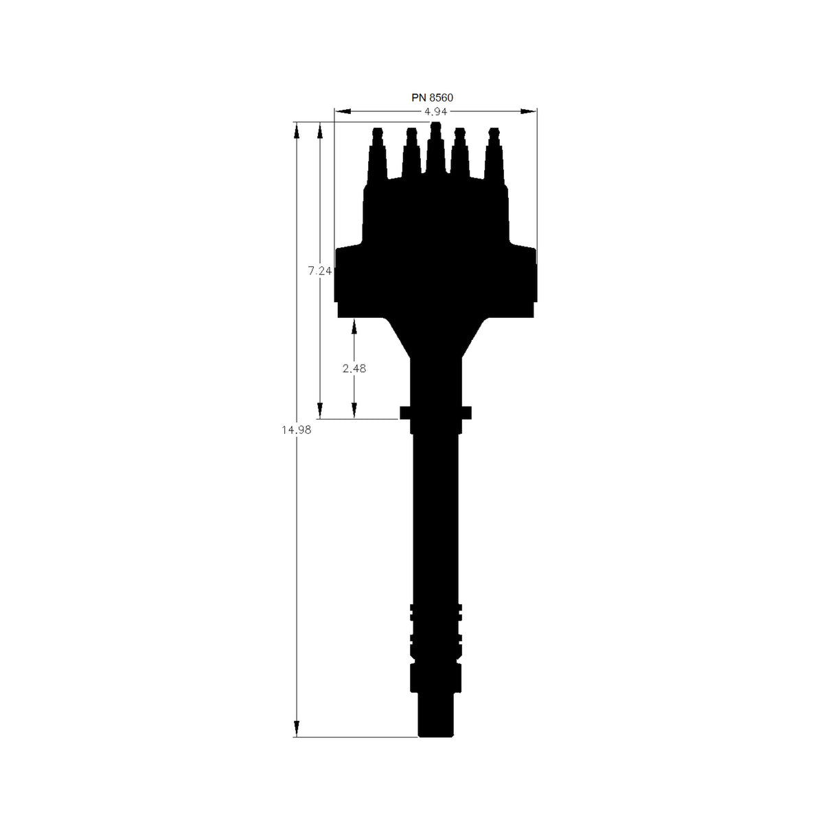 MSD 8560 for Chevy V8 Marine Certified Distributor
