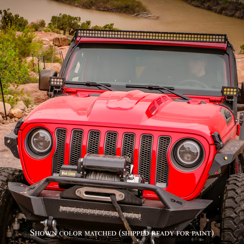 DV8 Offroad 18+ Jeep JL Heat Dispersion Hood - Primer Black - #HDMBJL-01