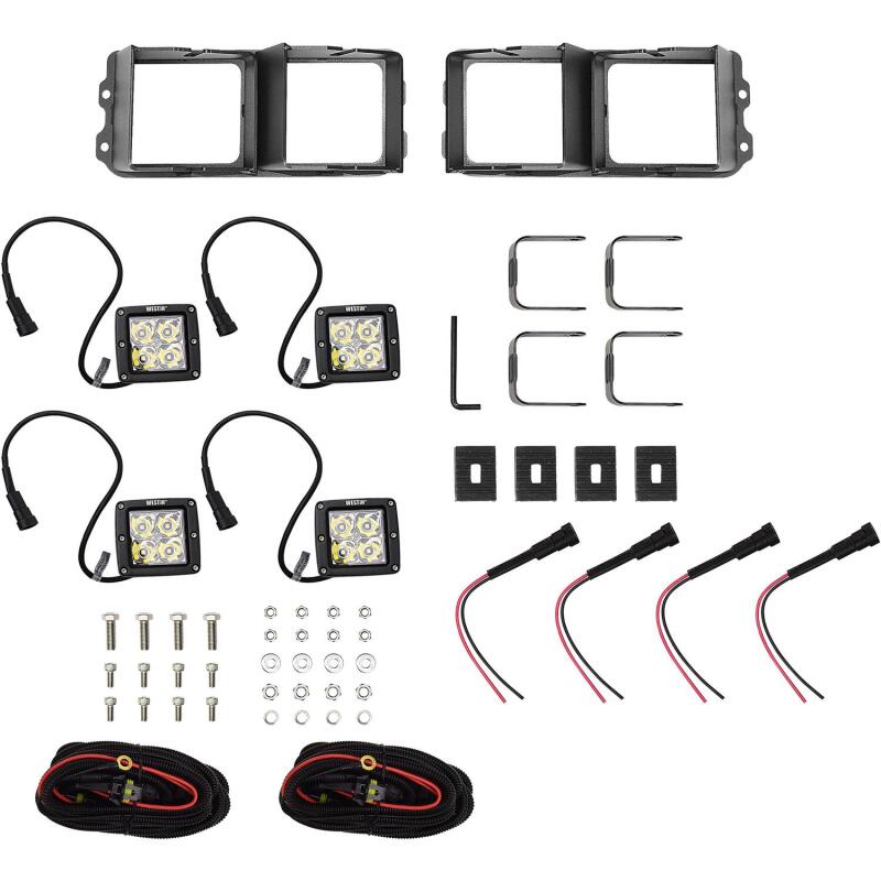 Westin 58-9915 Universal Light Kit for Outlaw Front Bumpers Textured Black