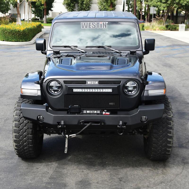 Westin 59-80105 WJ2 Full Width Front Bumper for 2018-2026 Jeep Wrangler JL Textured Black