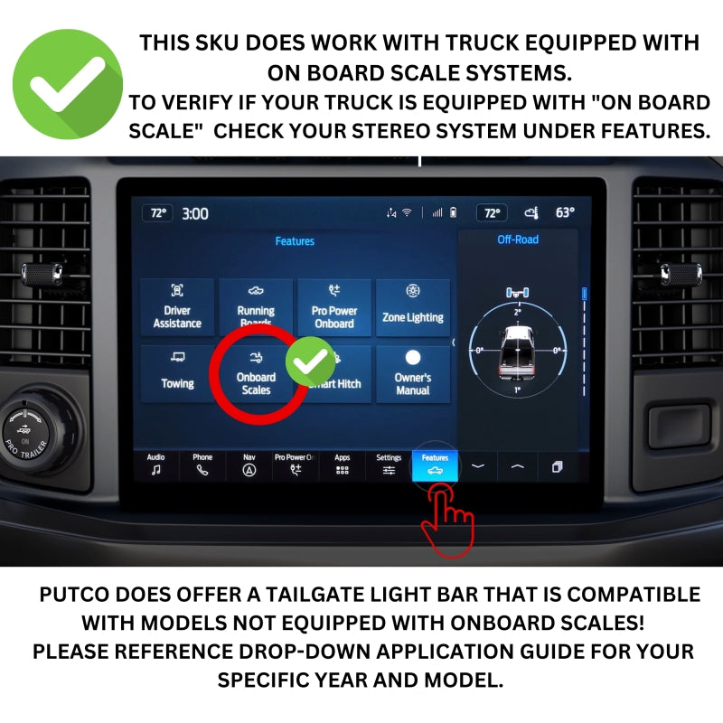 Putco for 2021-2023 Ford F-150 with Factory LED Taillamps & OBS 60in Freedom Blade LED Tailgate Light Bar