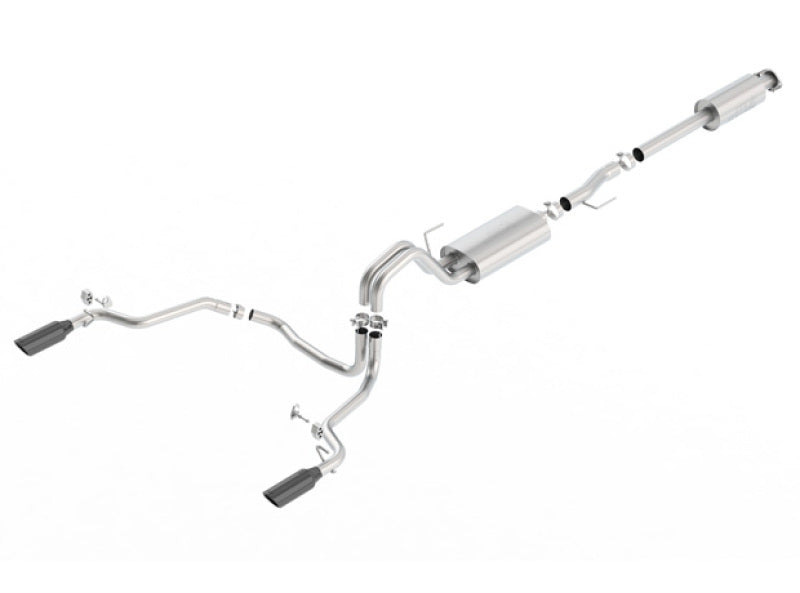 Borla 140615BC 15-17 Ford F-150 2.7L/ 3.5L EcoBoost/ 5.0L V8 Rear Exit S-Type Catback Exhaust Black Chrome - #140615BC