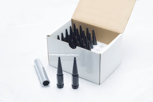 Wheel Mate 35421P Spiked Lug Nuts Black M14x1.50 - Set of 24