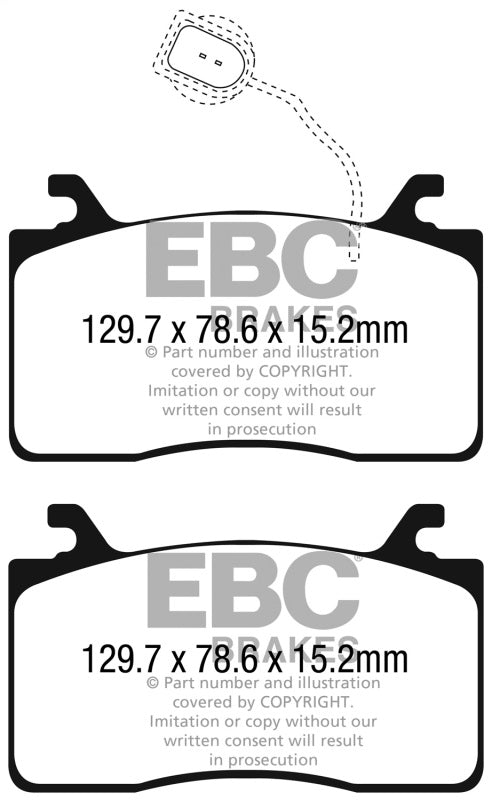 EBC 17-18 Alfa Romeo Giulia Ultimax OEM Replacement Front Brake Pads UD2052