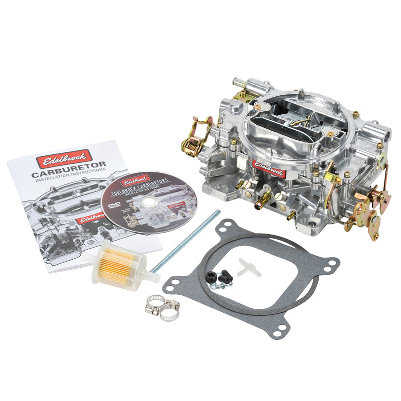 Edelbrock 1405 Performer Series 600 CFM 4-Barrel Carburetor Manual Choke Satin