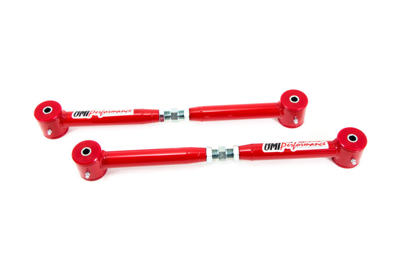 UMI Performance 2018-R Adjustable Lower Control Arms Polyurethane Bushings Red